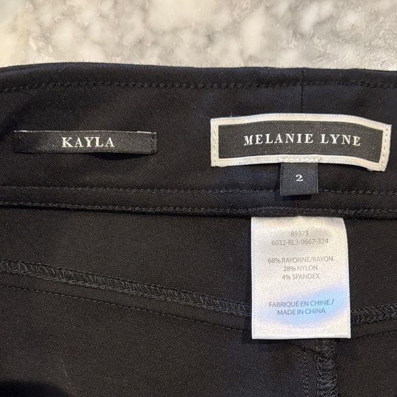 Melanie Lyne Kayla Ponte High Rise Legging Pants Size 2 Black - Picture 2 of 11